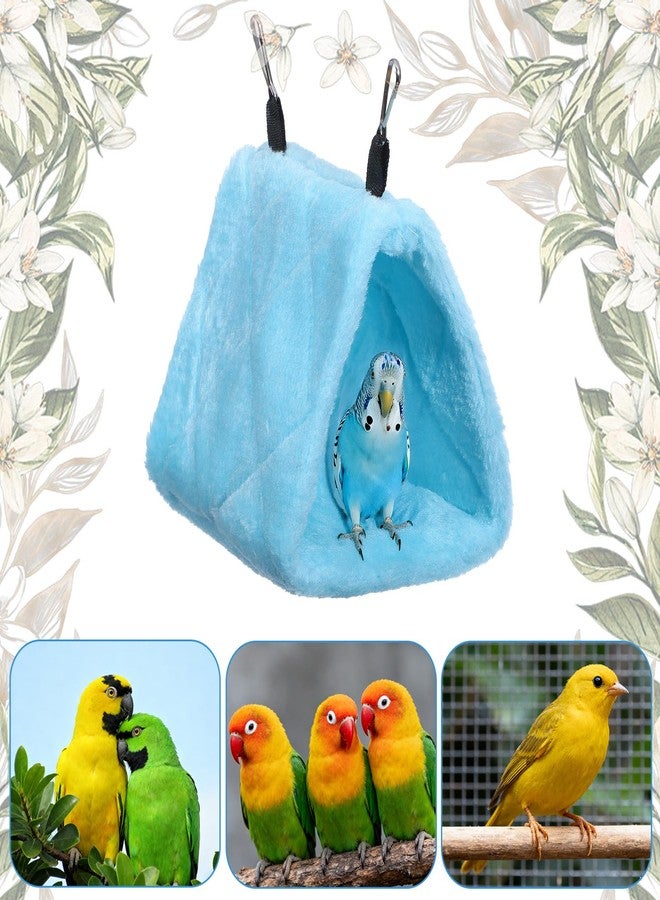 HaiFafafaing 2 Pcs Warm Bird Nest House, Parrot Sleeping Bed Hanging Hammock, Snuggle Cave Hideaway Tent for Pet Parrot, Macaw, Budgies, Cockatiels, Cockatoo, Lovebird, Blue and Grey - Image 4